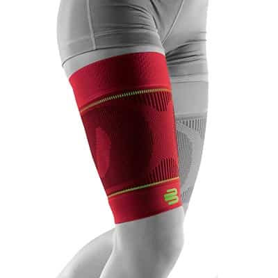 Bauerfeind Sports Compression Sleeves Thigh Lårsleeve Röd Främjar blodcirkulationen och påskyndar återhämtningen