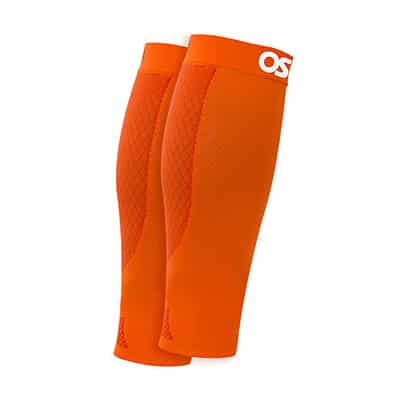 OS1st CS6 Kompressionssleeves Orange för ömma vader, kramper, benhinneinflammation och hälseneinflammation