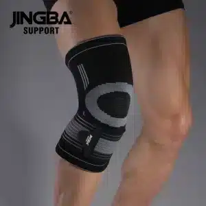 Jingba knäskydd med justerbart bandage svart