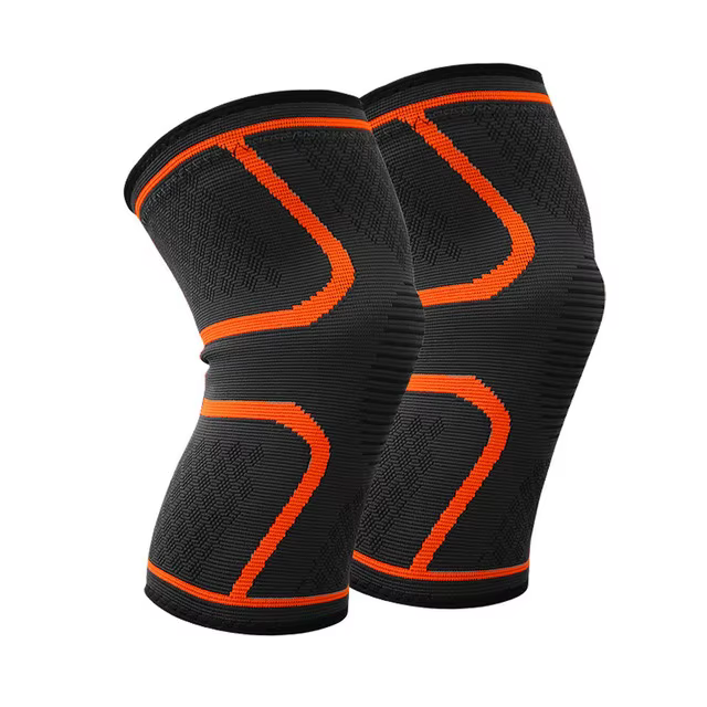 AOLIKES Knäskydd smidigt & elastiskt - orange (2st) L