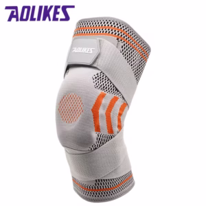 AOLIKES Knästöd Sport med kompression (grå)