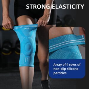 VBOSi Knästöd med kompression och lätt stöd (ljusblå) 2